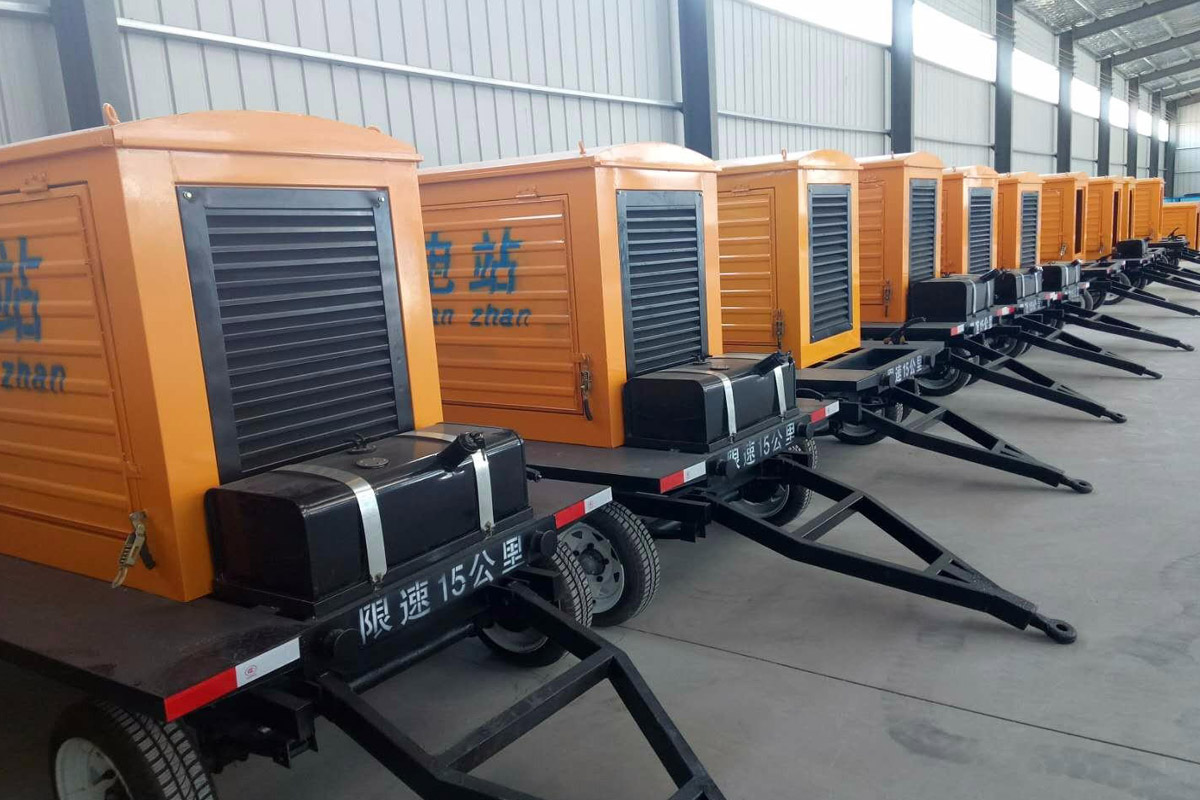 扬中发电机租赁施工现场